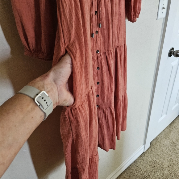 Universal Thread Rust Long Sleeve Dress - Picture 4 of 5